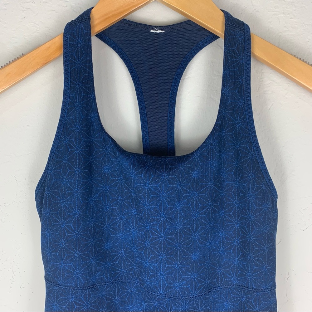 Lululemon Power Up Tank II in Sashiko Star Inkwell Rugged Blue Size 4 - Picture 2 of 10